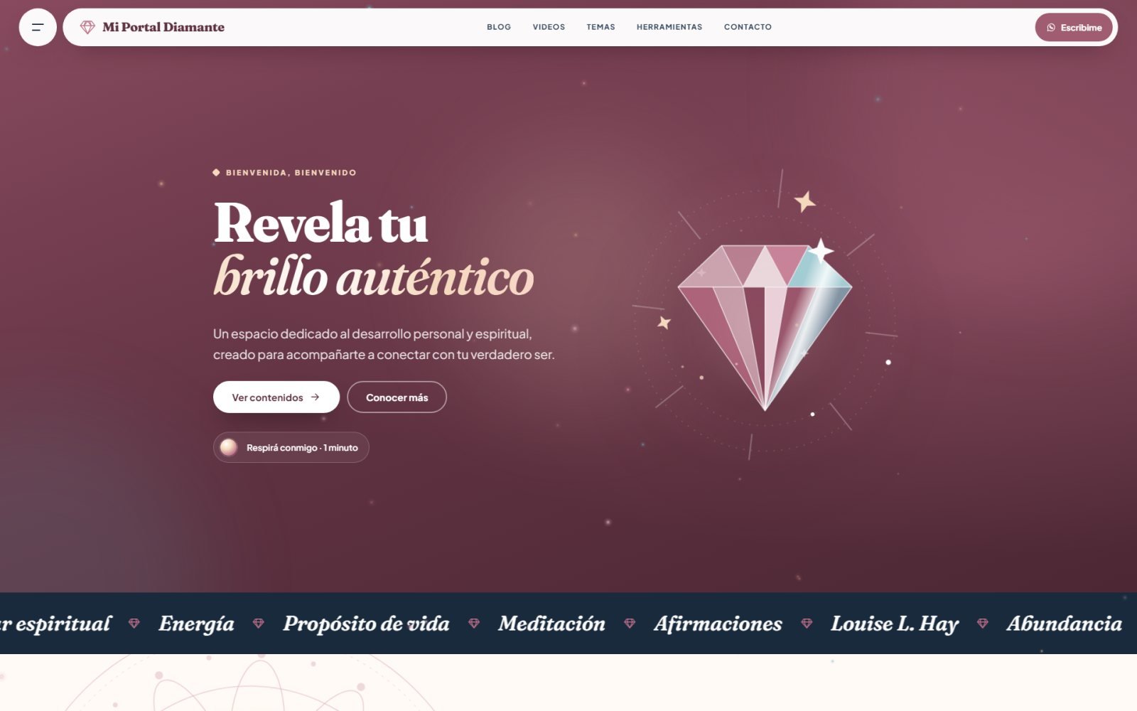 Mi Portal Diamante · Web con panel propio